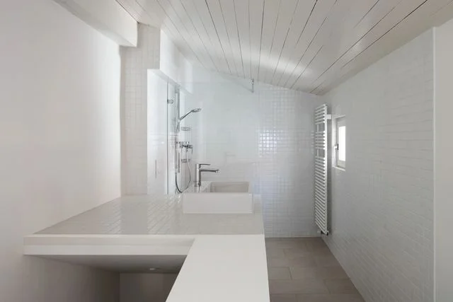 A curbless shower is a beautiful way to update your bathroom