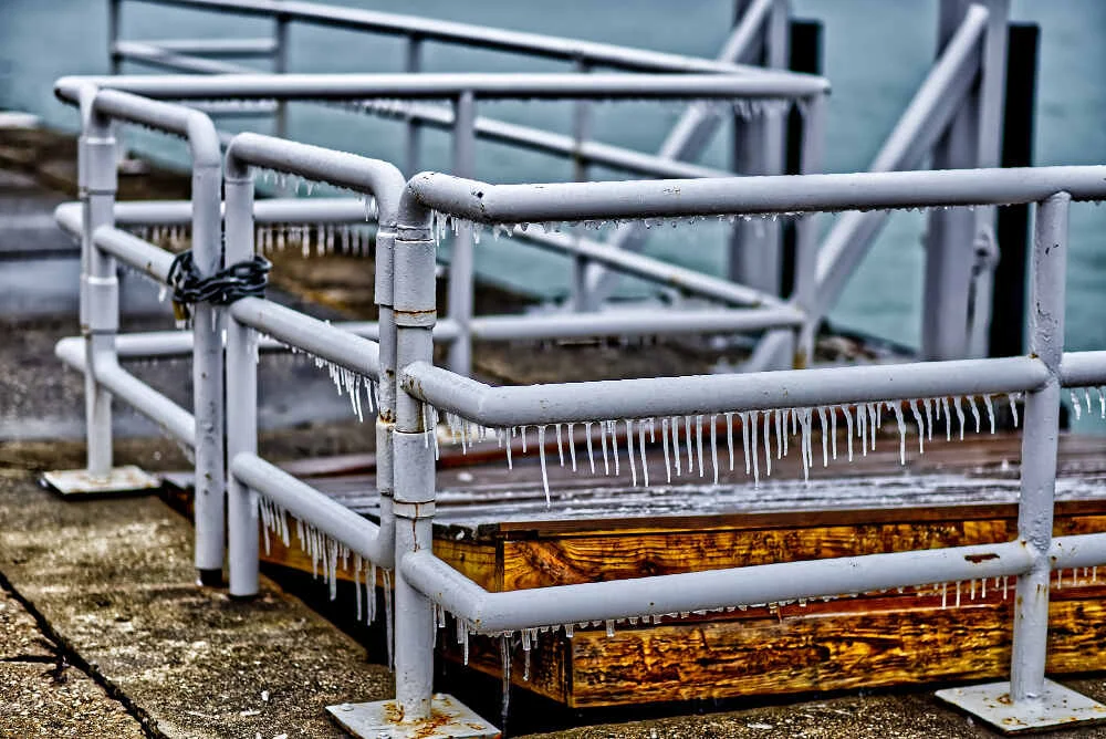 pipes in cold winter